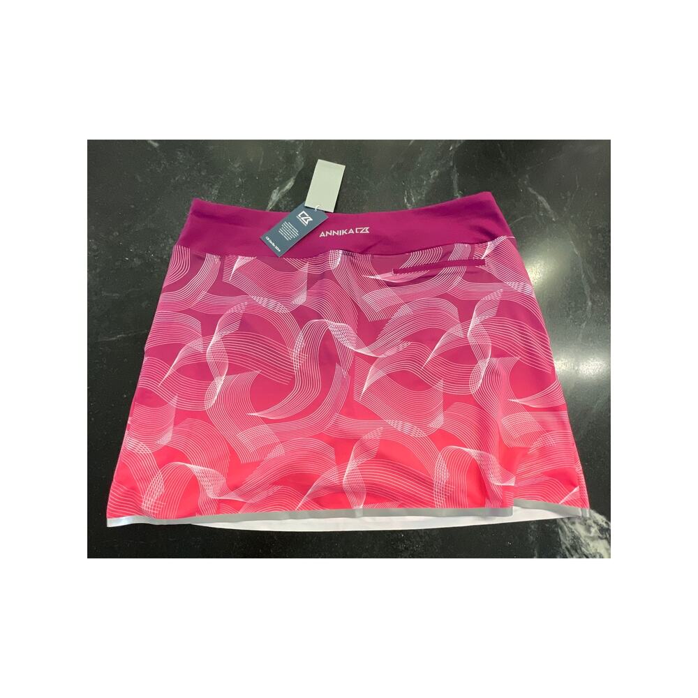 Annika Cutter& Buck NWT pink  purple golf pickleball skirt XL - Picture 2 of 9